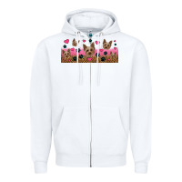 White yorkie dogs Zipper Hoodie - Jasminsmagicworld