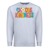 Heather Grey choose kindness Premium Sweatshirt - NancyCooperArtShop