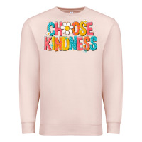 Pale Pink choose kindness Premium Sweatshirt - NancyCooperArtShop