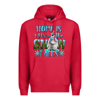 Cardinal Home Is Where The Snow Falls Winter Penguin Premium Hoodie - LillyAllenDesigns