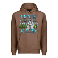 Chestnut Home Is Where The Snow Falls Winter Penguin Premium Hoodie - LillyAllenDesigns