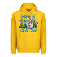 Lemon Home Is Where The Snow Falls Winter Penguin Premium Hoodie - LillyAllenDesigns