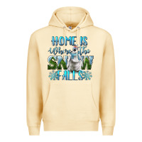 Pina Colada Home Is Where The Snow Falls Winter Penguin Premium Hoodie - LillyAllenDesigns