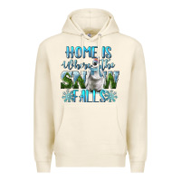 Tofu Home Is Where The Snow Falls Winter Penguin Premium Hoodie - LillyAllenDesigns