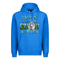 True Royal Home Is Where The Snow Falls Winter Penguin Premium Hoodie - LillyAllenDesigns