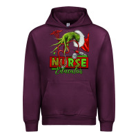 Mauve Wine grinch hand nurse educator Urban Hoodie - NancyCooperArtShop