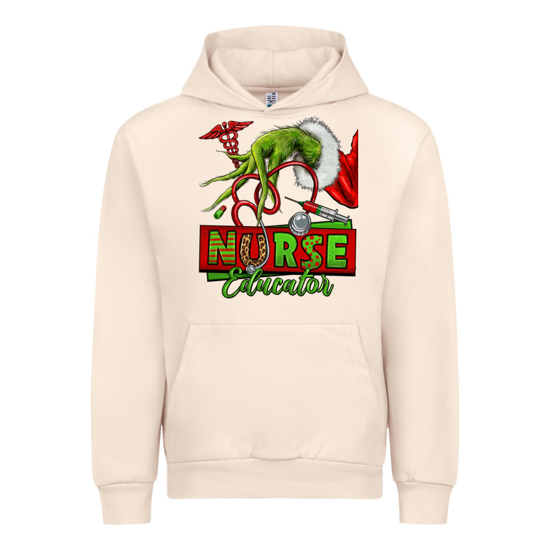 Grinch Hand Nurse Educator Urban Hoodie by NancyCooperArtShop | Teevron