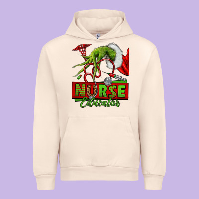 Grinch Hand Nurse Educator Urban Hoodie Designed By Nancycooperartshop