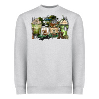 Heather Grey veteran coffee cups Heavyweight Sweatshirt - Zillion Design Studio
