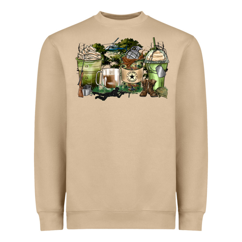 Veteran Coffee Cups Heavyweight Sweatshirt by Zillion Design Studio | Teevron