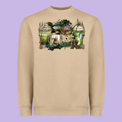Veteran Coffee Cups Heavyweight Sweatshirt Designed By Zillion Design Studio