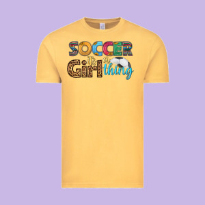 Soccer It's A Girl Thing Vintage Tee Designed By Hra Design Shop