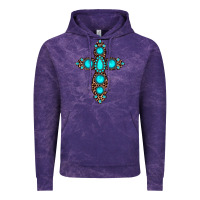 Cloud Purple gemstone leopard cross Vintage Hoodie - JahusDesignShop
