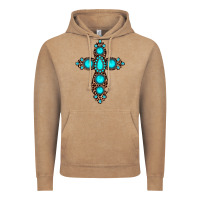 Vintage Coffee gemstone leopard cross Vintage Hoodie - JahusDesignShop
