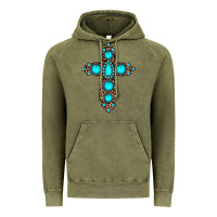 Vintage Olive gemstone leopard cross Vintage Hoodie - JahusDesignShop