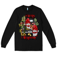 Black farm truck,merry christmas gnome Long Sleeve Tee - JahusDesignShop