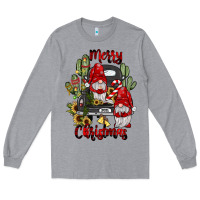 Heather Grey farm truck,merry christmas gnome Long Sleeve Tee - JahusDesignShop