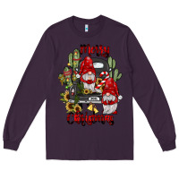 Plum farm truck,merry christmas gnome Long Sleeve Tee - JahusDesignShop