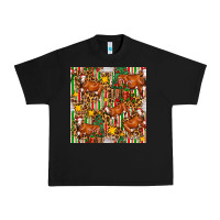 Black christmas leopard cow with gift boxes Urban Heavy Tee - FaDigitalArtStudio