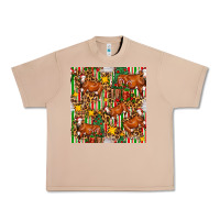 Burro christmas leopard cow with gift boxes Urban Heavy Tee - FaDigitalArtStudio