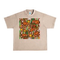 French Oak christmas leopard cow with gift boxes Urban Heavy Tee - FaDigitalArtStudio