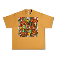 Peanut Butter christmas leopard cow with gift boxes Urban Heavy Tee - FaDigitalArtStudio