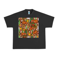 Pigment Black christmas leopard cow with gift boxes Urban Heavy Tee - FaDigitalArtStudio