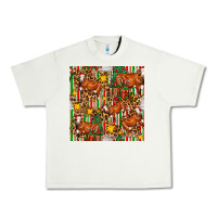 Pistachio christmas leopard cow with gift boxes Urban Heavy Tee - FaDigitalArtStudio