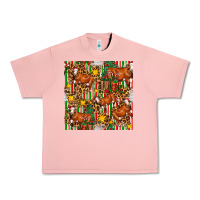 Salmon christmas leopard cow with gift boxes Urban Heavy Tee - FaDigitalArtStudio