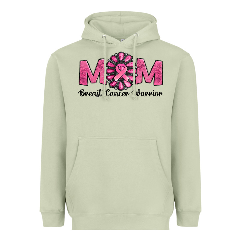 Breast Cancer Warrior Mom Heavyweight Hoodie by NancyCooperArtShop | Teevron