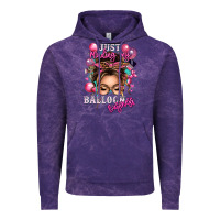 Cloud Purple just minding my balloon business messy bun Vintage Hoodie - texasbilliewilder