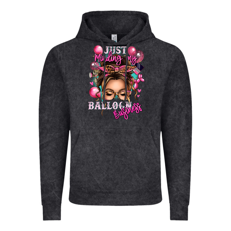 Just Minding My Balloon Business Messy Bun Vintage Hoodie by texasbilliewilder | Teevron