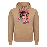 Vintage Coffee just minding my balloon business messy bun Vintage Hoodie - texasbilliewilder
