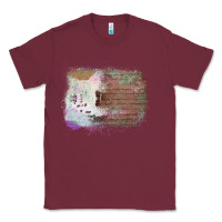 Burgundy Cowhide Wood Glitter Pattern Classic Tee - Bettercallsaul