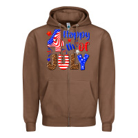 Chestnut happy 4th of july Zipper Hoodie - NancyCooperArtShop