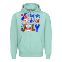 Seafoam happy 4th of july Zipper Hoodie - NancyCooperArtShop