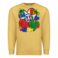 Antique Gold dominican repuclic hearts Premium Sweatshirt - NancyCooperArtShop