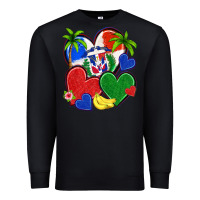 Black dominican repuclic hearts Premium Sweatshirt - NancyCooperArtShop