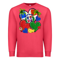 Cardinal dominican repuclic hearts Premium Sweatshirt - NancyCooperArtShop