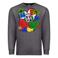 Charcoal Heather dominican repuclic hearts Premium Sweatshirt - NancyCooperArtShop