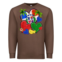 Chestnut dominican repuclic hearts Premium Sweatshirt - NancyCooperArtShop
