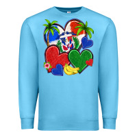 Ocean Blue dominican repuclic hearts Premium Sweatshirt - NancyCooperArtShop