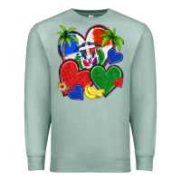 Seafoam dominican repuclic hearts Premium Sweatshirt - NancyCooperArtShop