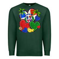 Sports Green dominican repuclic hearts Premium Sweatshirt - NancyCooperArtShop
