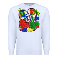 White dominican repuclic hearts Premium Sweatshirt - NancyCooperArtShop