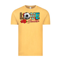 Vintage Mustard love soccer Vintage Tee - HRA Design Shop