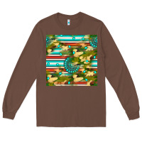 Chestnut camouflage serape gemstone seamless pattern Long Sleeve Tee - BundleAndBundleShop