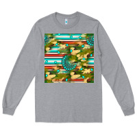 Heather Grey camouflage serape gemstone seamless pattern Long Sleeve Tee - BundleAndBundleShop