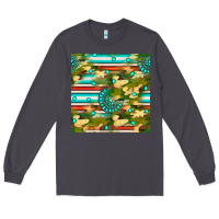 Smoke camouflage serape gemstone seamless pattern Long Sleeve Tee - BundleAndBundleShop