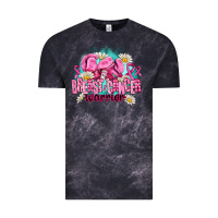 Cloud Black breast cancer warrior Vintage Tee - AdoDesignShop